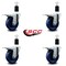 Service Caster 4'' Solid Poly Swivel 1-1/2'' Expanding Stem Caster Set Total Lock Brake, 4PK SCC-EXTTL20S414-SPUS-112-4 - alternate 4